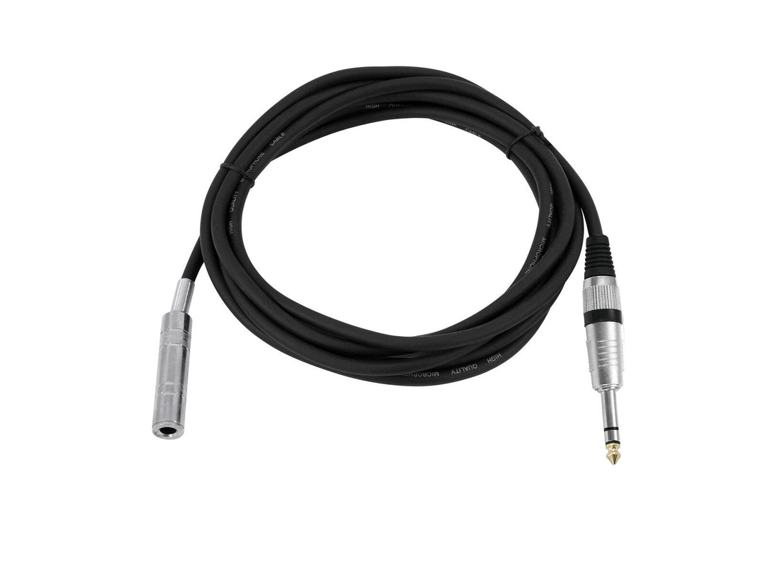 OMNITRONIC Jack extension 6.3 stereo 3m bk
