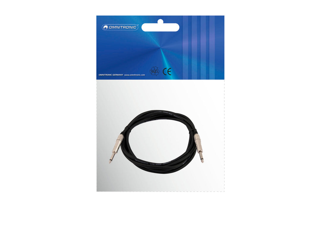 OMNITRONIC Speaker Cable Jack 2x1.5 1.5m bk