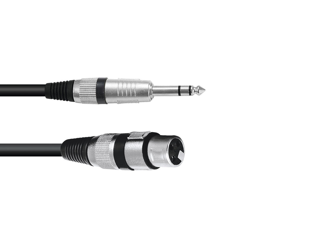 OMNITRONIC Adapter Cable XLR(F)/Jack stereo 0.9m bk