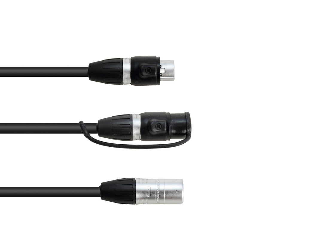 EUROLITE Adapter Cable DMX IP XLR 3-pin(m)/2xIP XLR 3-pin(f)