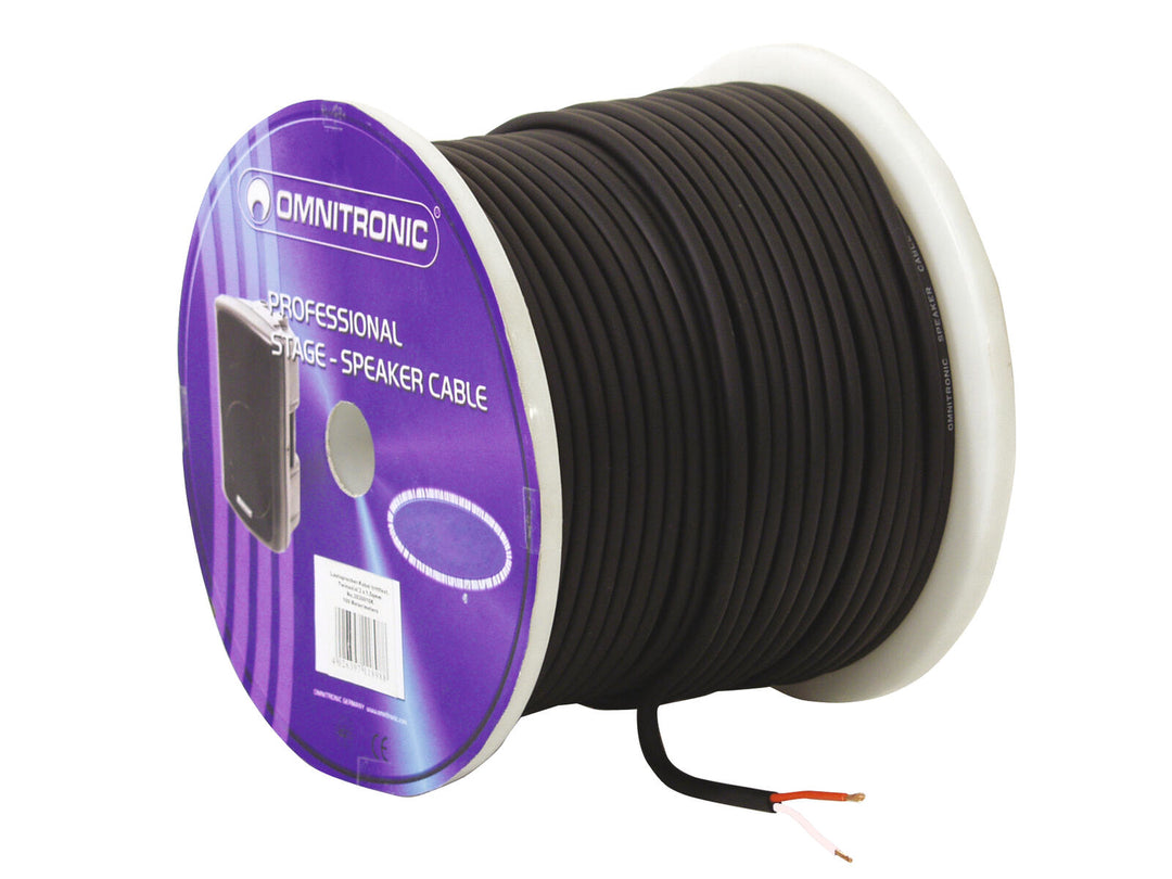OMNITRONIC Speaker Cable 2x1.5 50m bk durable