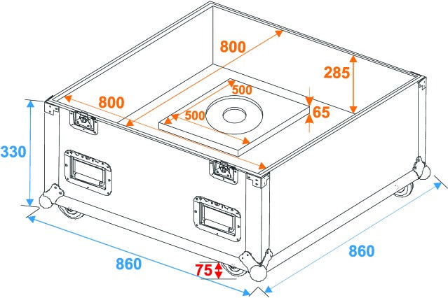 Flightcase til Diskokugle (75cm)
