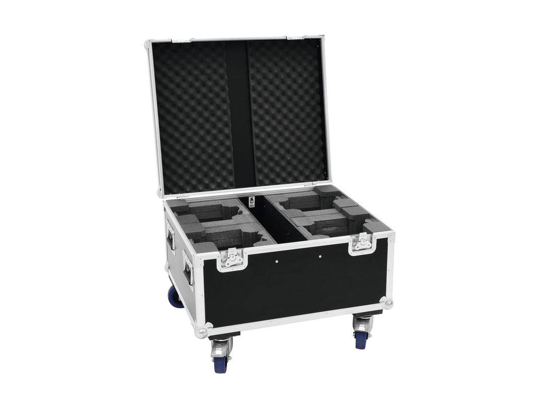 ROADINGER Flightcase 4x LED TMH-X1 Moving Head Beam with wheels