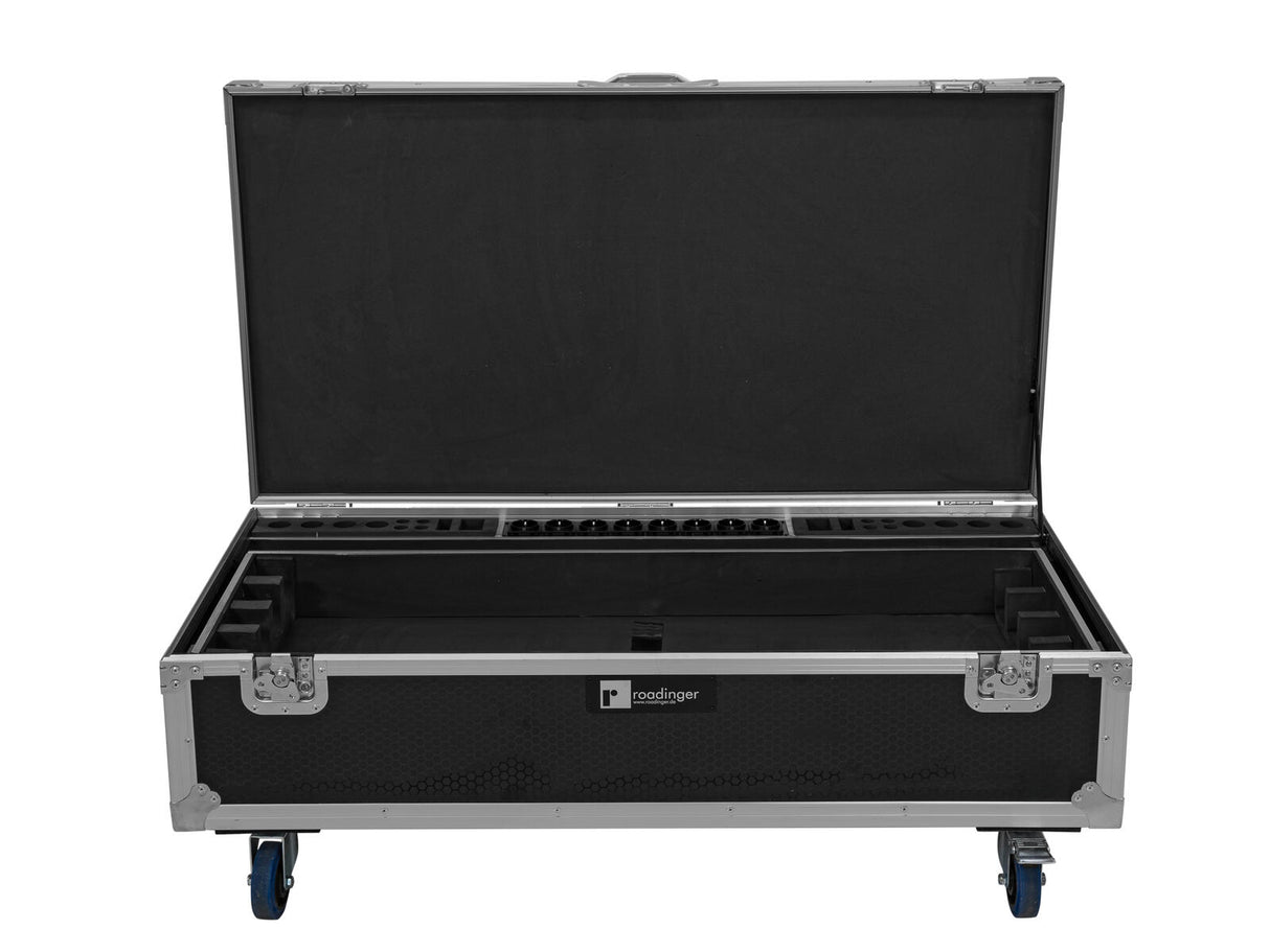 ROADINGER Flightcase 8x AKKU IP Pixel Tube 360° PRO CRMX with charging function and wheels