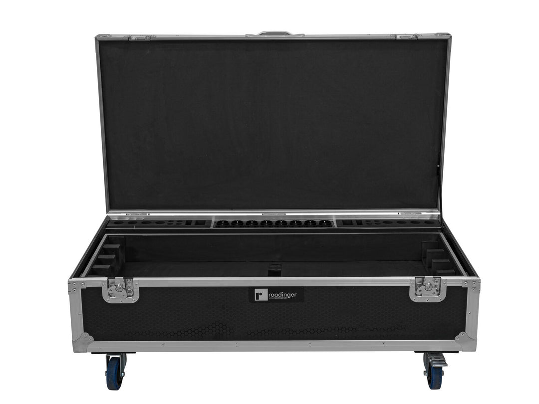 ROADINGER Flightcase 8x AKKU IP Pixel Tube 360° PRO CRMX with charging function and wheels