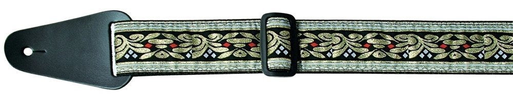 Fire & Stone Folk Jacquard guitarrem, lyst med sort og guld
