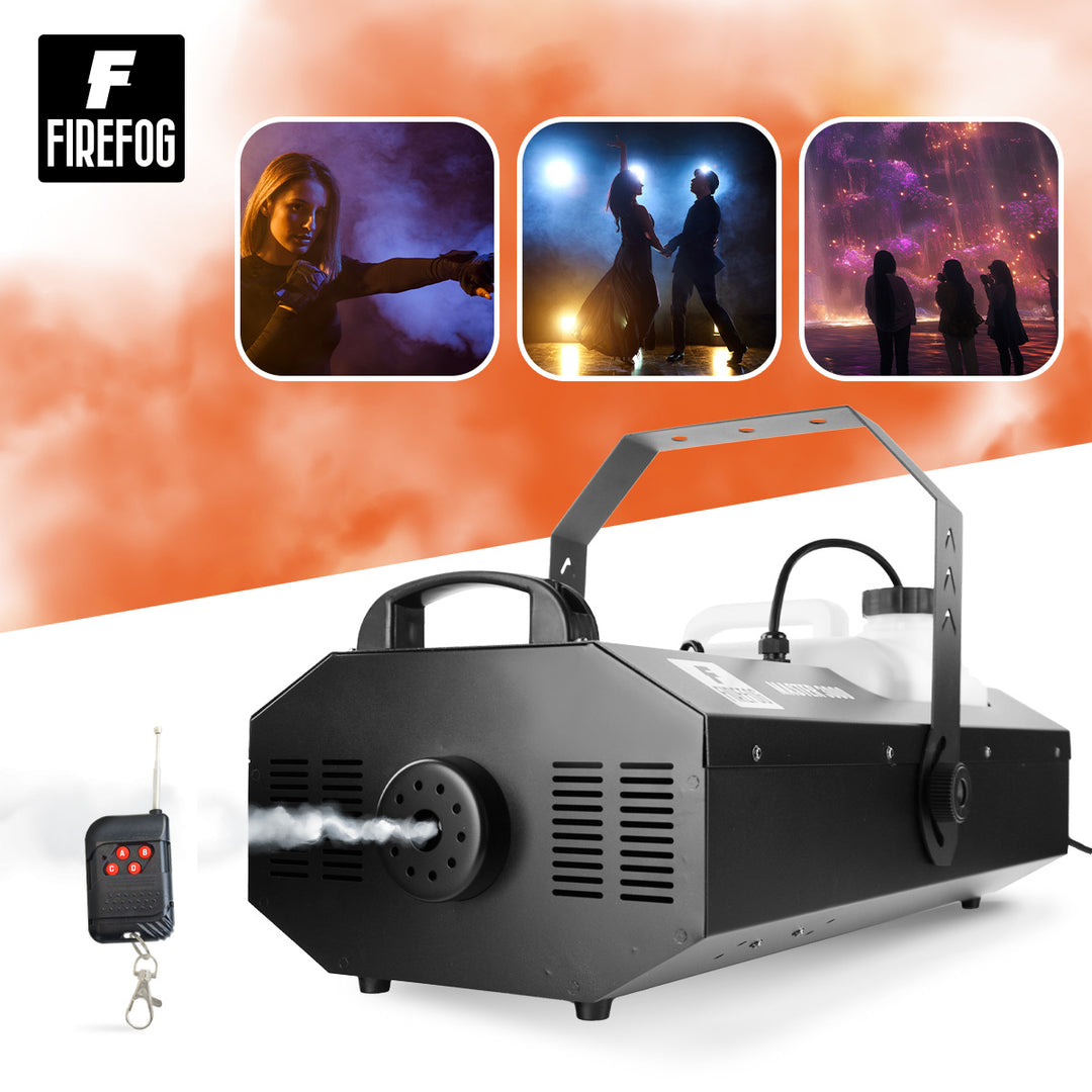Firefog Master 3000 røgmaskine 3000 W med DMX og fjernbetjening
