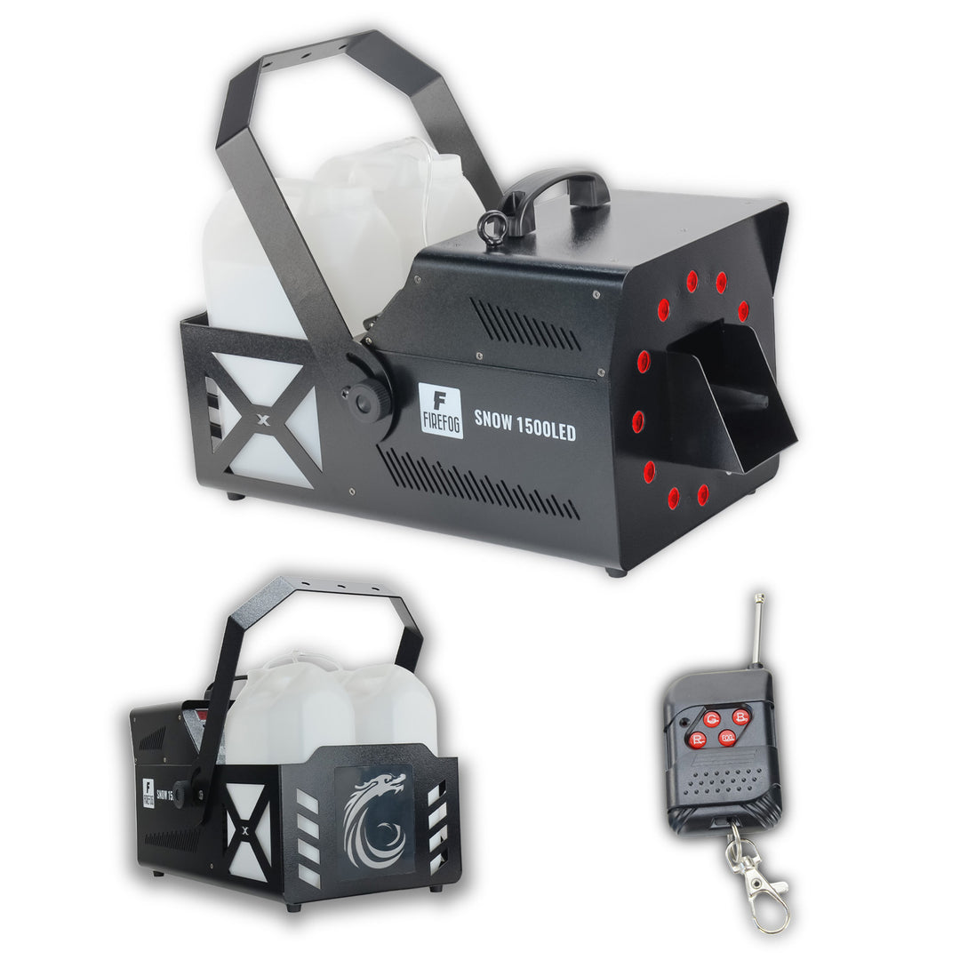 Firefog Snow 1500LED snemaskine 1500 W med RGB LED og DMX