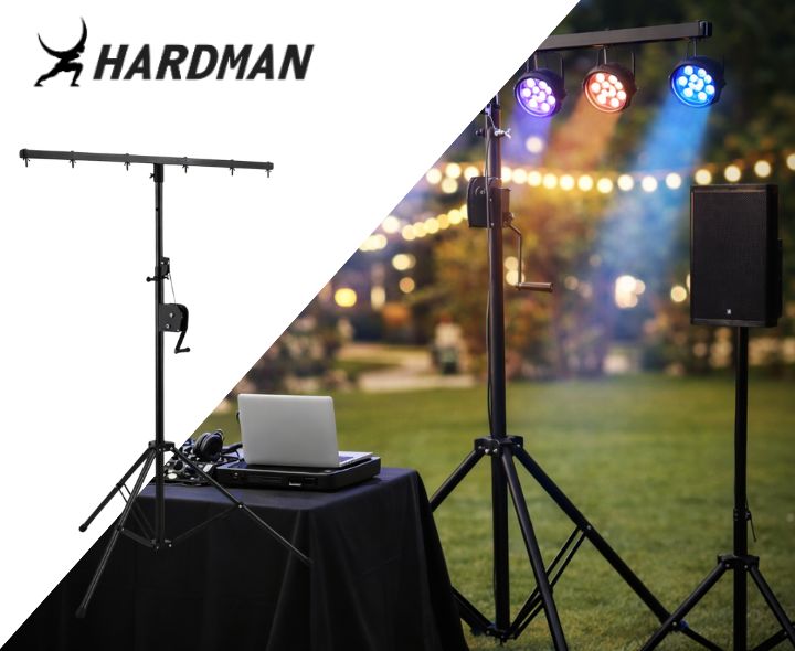 Hardman LS2 wind-up lysstativ, 1,6 til 2,8 m, 50 kg