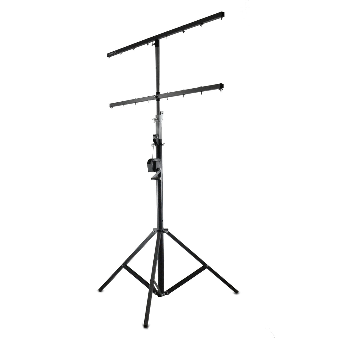 Hardman LS4 wind-up lysstativ med dobbelt tværstang, 1,7 til 4,3 m