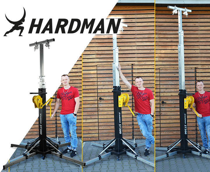 Hardman ST300 scenetårn med spil, 2 til 5,5 m, 300 kg