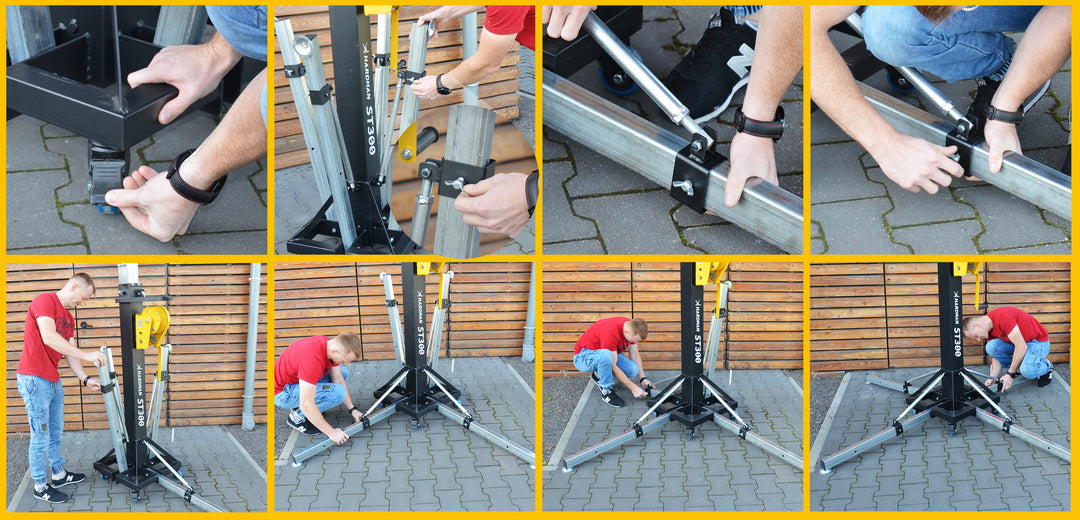 Hardman ST300 scenetårn med spil, 2 til 5,5 m, 300 kg