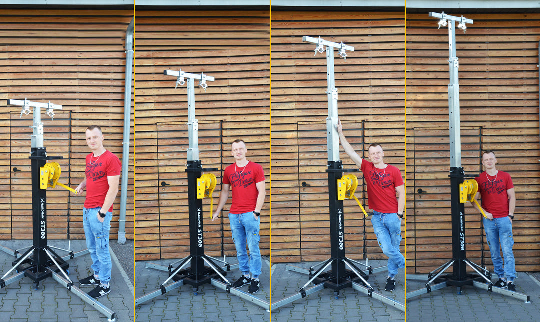 Hardman ST300 scenetårn med spil, 2 til 5,5 m, 300 kg