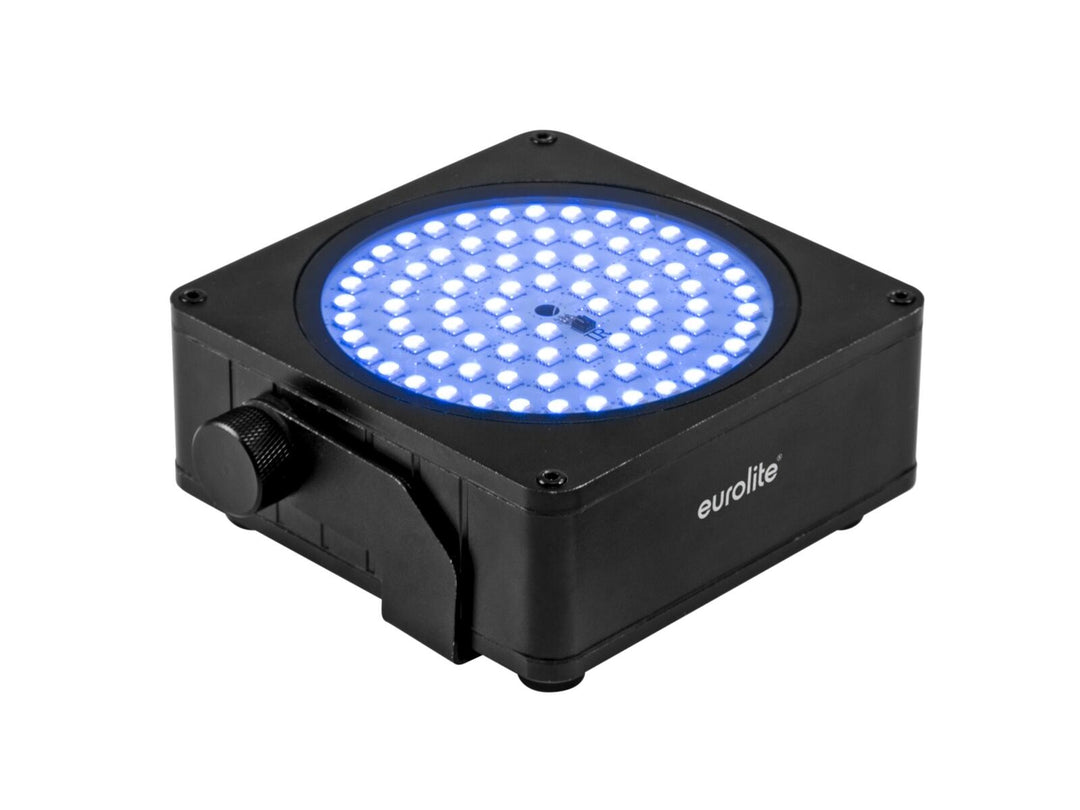EUROLITE Set 8x AKKU IP Flat Light SMD bk + Plastic case with trolley
