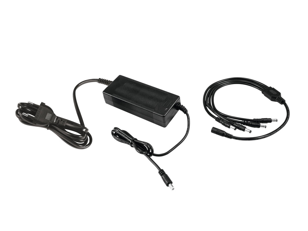 EUROLITE Set 4x AKKU Flat Light 3 bk + Charger + Soft Bag