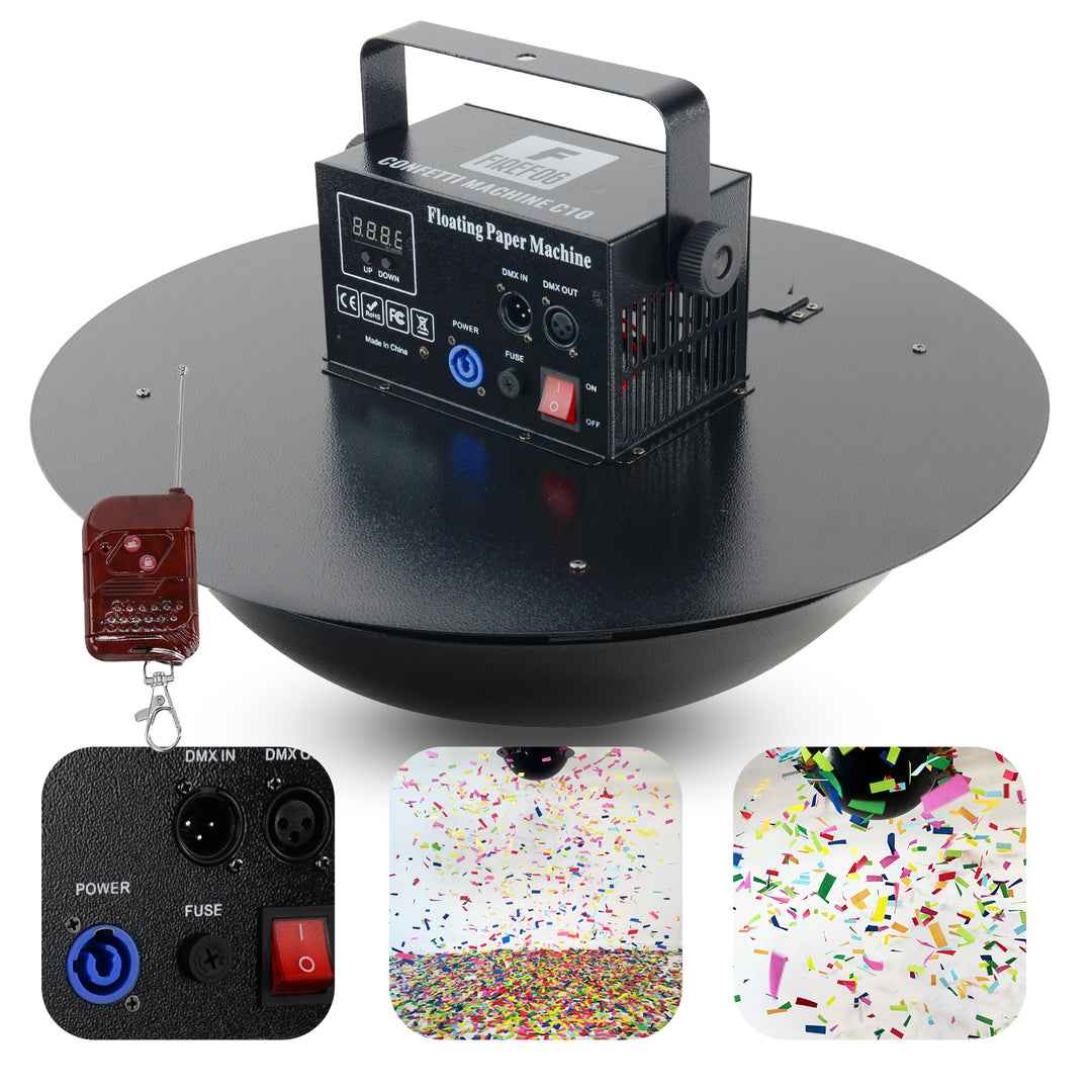 Firefog elektrisk konfettikanon 200 W med DMX og fjernbetjening