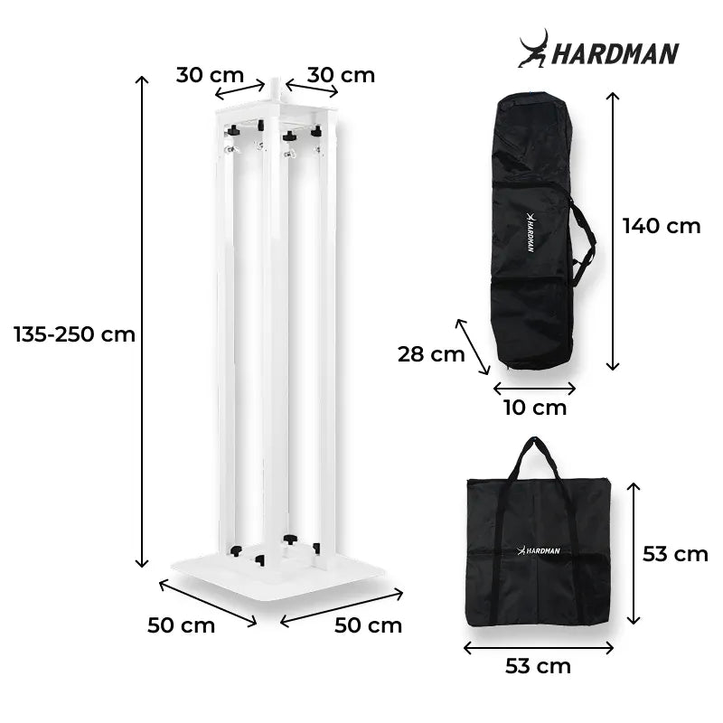 Hardman PTS24W totem, hvid, 135-250 cm