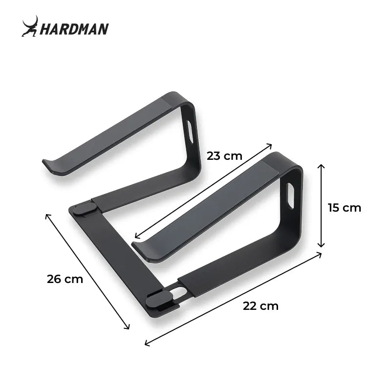 Hardman LSR2 – Sammenklappeligt laptopstativ i aluminium, sort