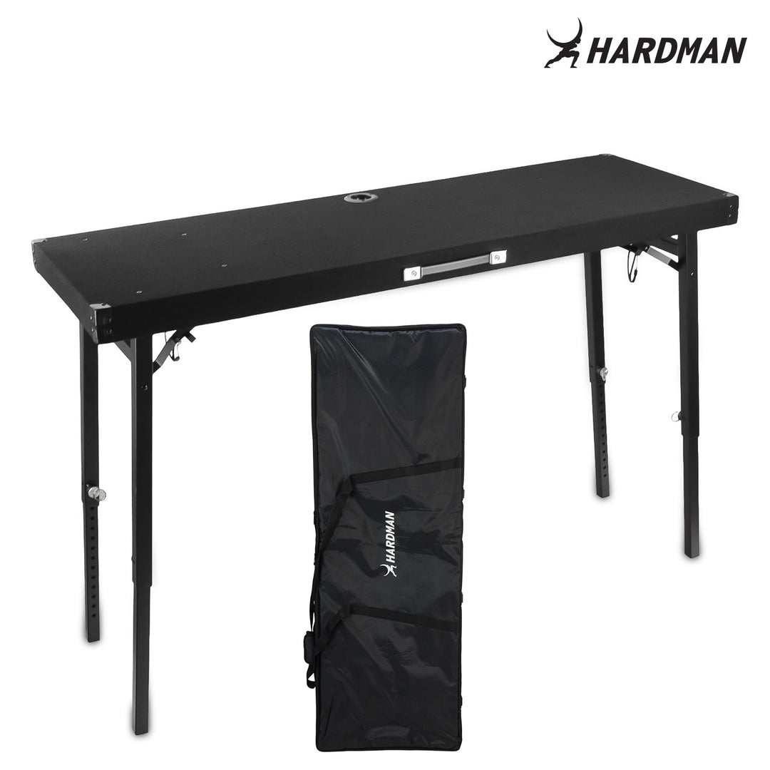 Hardman DTS1 foldbart DJ-bord, 154 x 52 cm, med taske