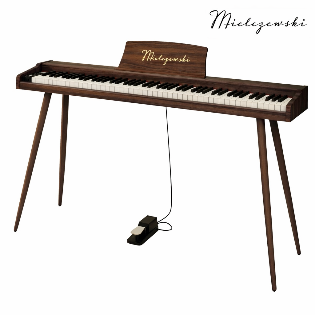 Mielczewski digitalpiano med metalben, brun