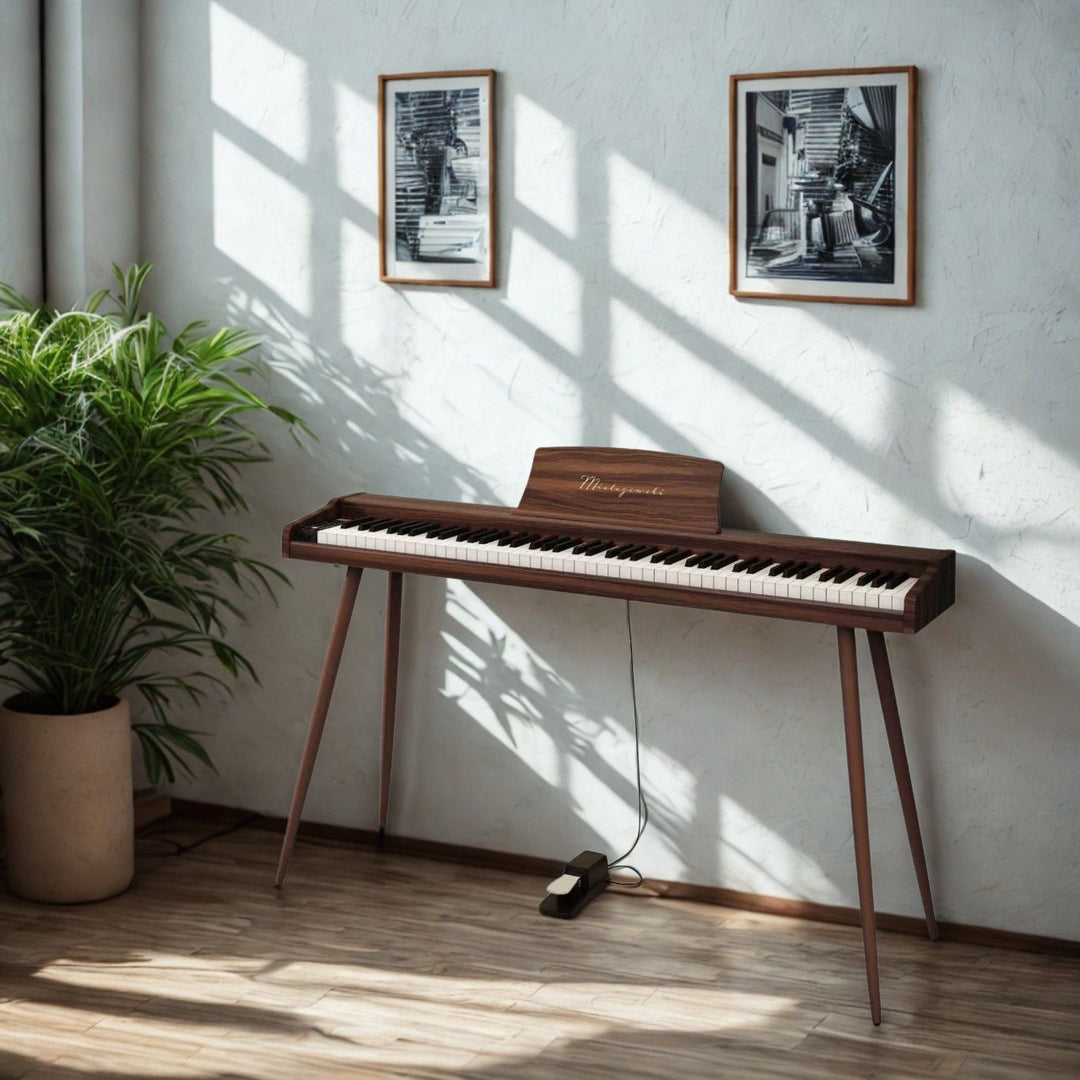 Mielczewski digitalpiano med metalben, brun