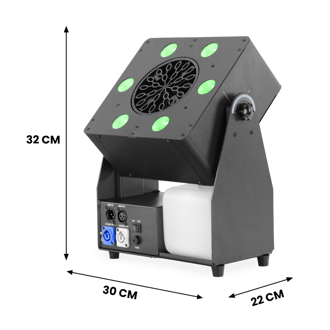 Firefog Bubble Max 1 boblemaskine med LED, DMX og fjernbetjening