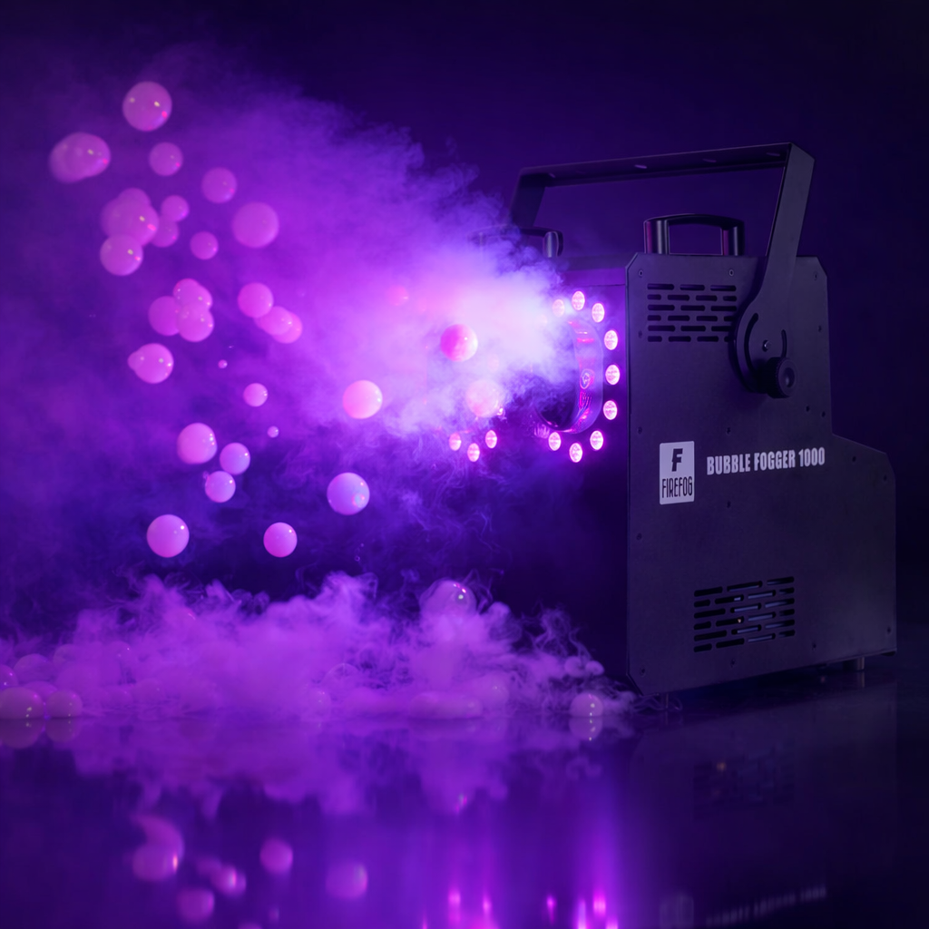 Firefog BUBBLE FOGGER 1000 røg- og boblemaskine med RGBW LED