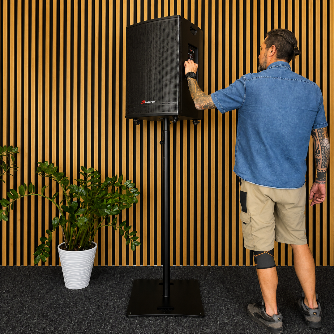 Audioport V15 transportabel aktiv højttaler 500 W med 2 mikrofoner
