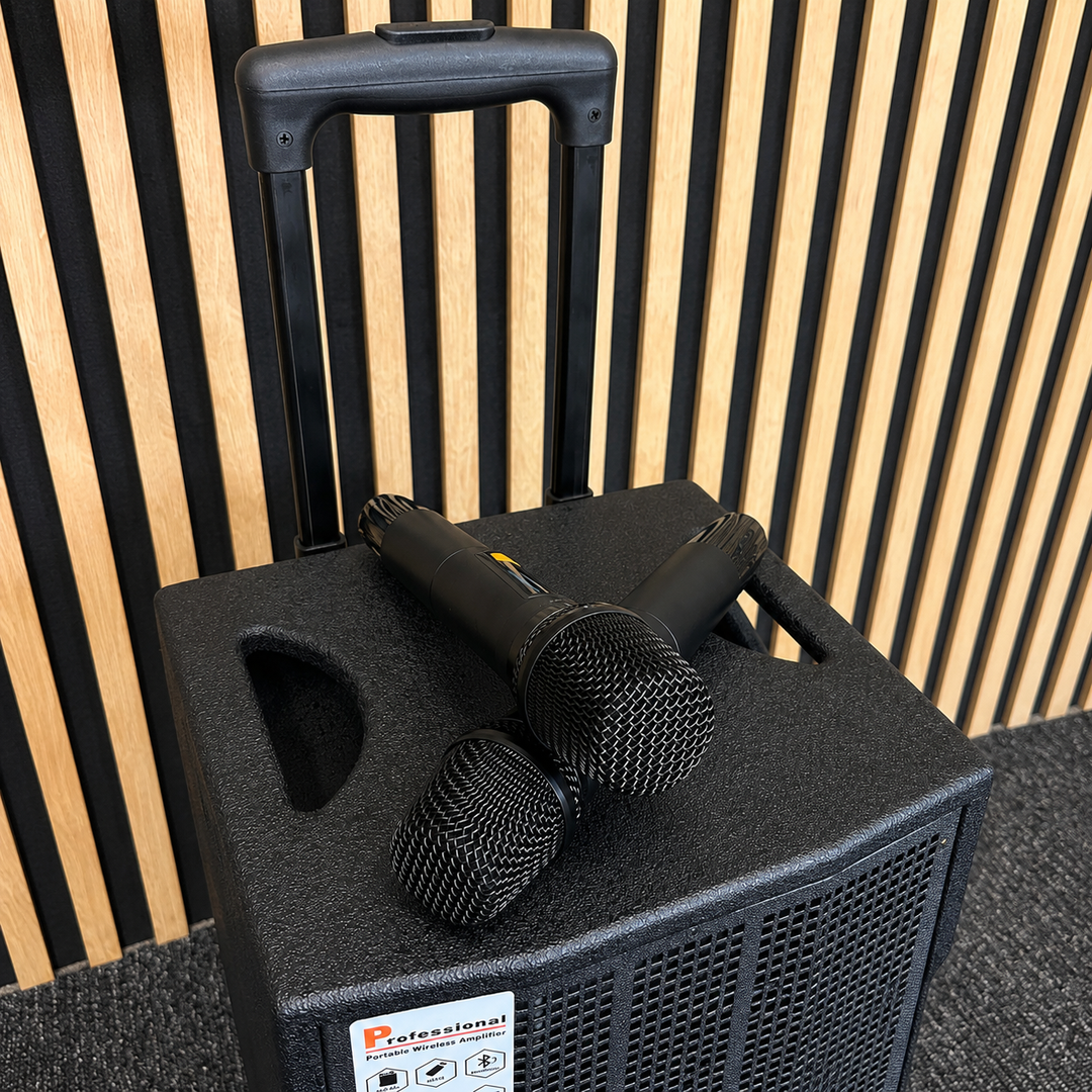 Audioport V8 transportabel aktiv højttaler 250 W med 2 mikrofoner