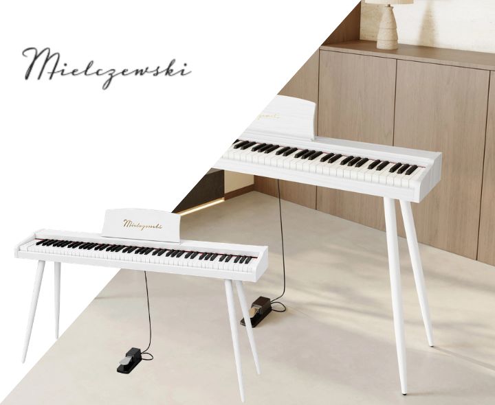 Mielczewski Virelai digitalpiano med ben, hvid