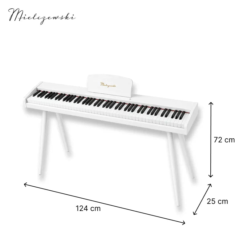 Mielczewski Canzonetta digitalpiano med ben, hvid