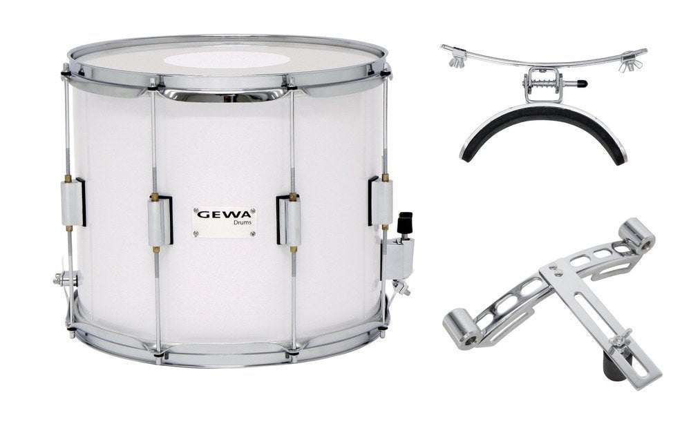 GEWA paradetromme 14" x 10", birk lamineret hvid