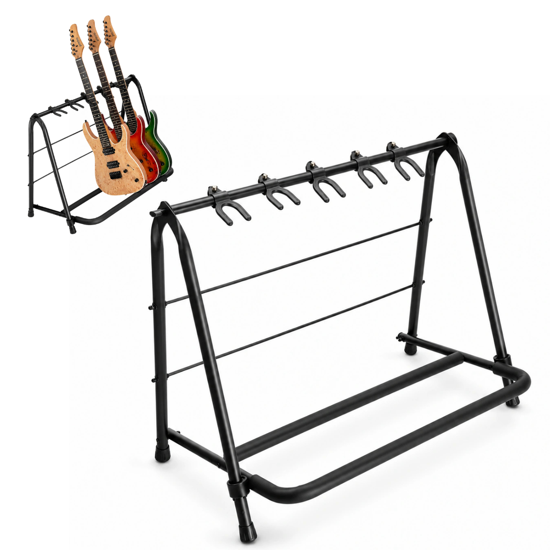 Hardman guitarstativ til 5 guitarer, foldbart
