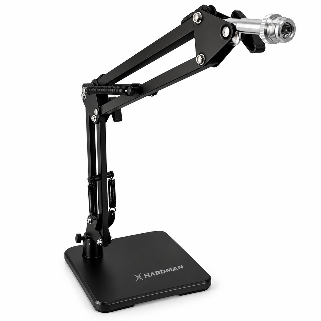 Hardman bordmikrofonstativ med tung base og arm, op til 2,5 kg