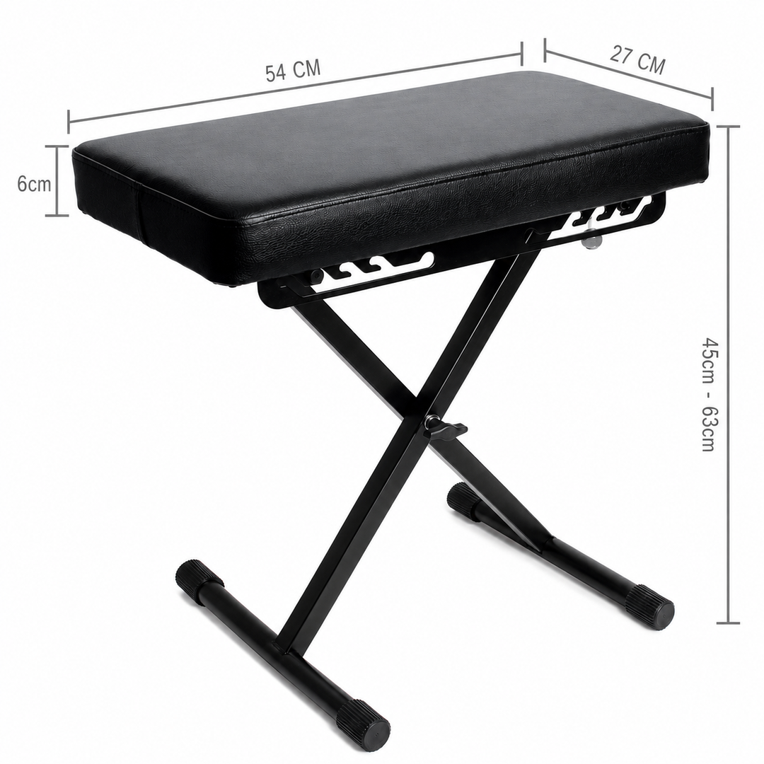 Hardman SB006 foldbar klaverbænk, sort