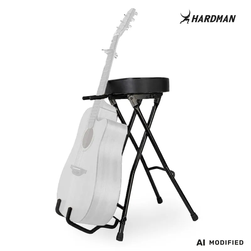 Hardman SB207 guitarstol med fodstøtte og guitarholder.