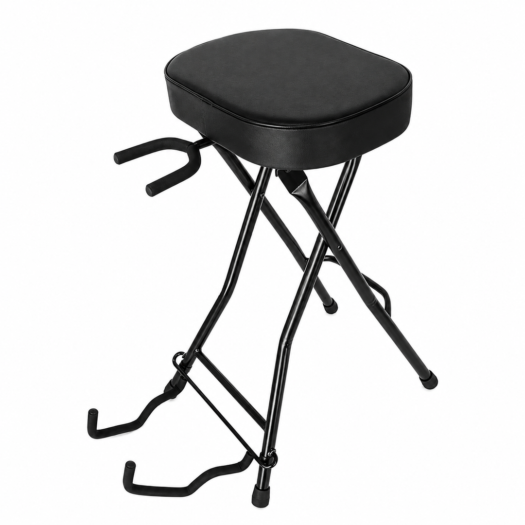 Hardman SB207 guitarstol med fodstøtte og guitarholder.