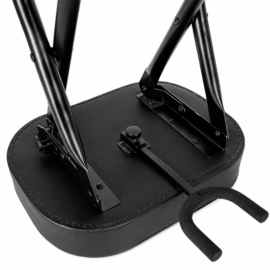 Hardman SB207 guitarstol med fodstøtte og guitarholder.