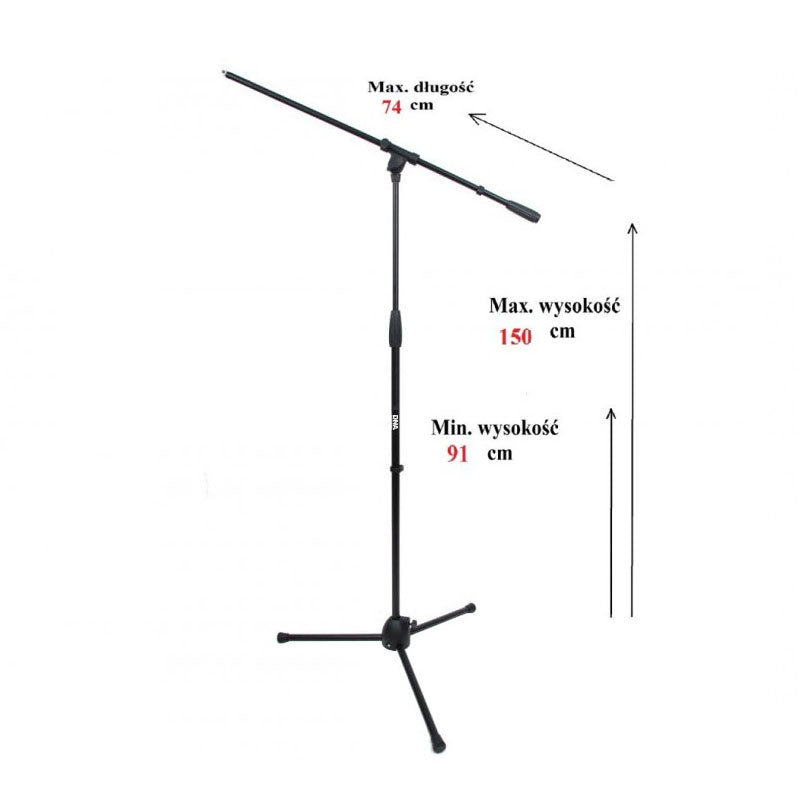 DNA MIC1 justerbar mikrofonstativ med bomarm