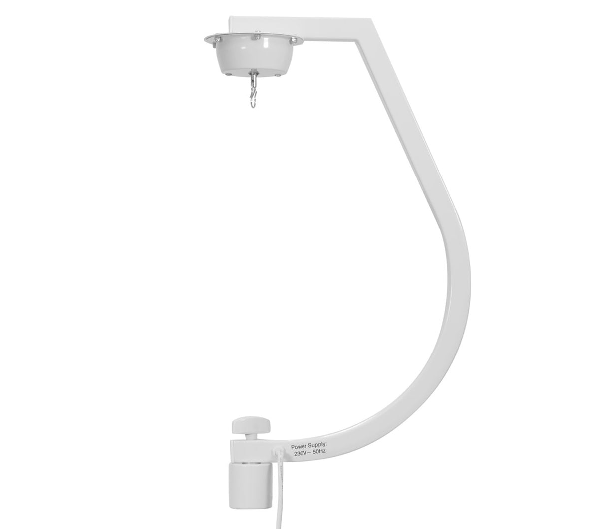 Holder m. Motor til Diskokugler op til 30cm (Hvid)