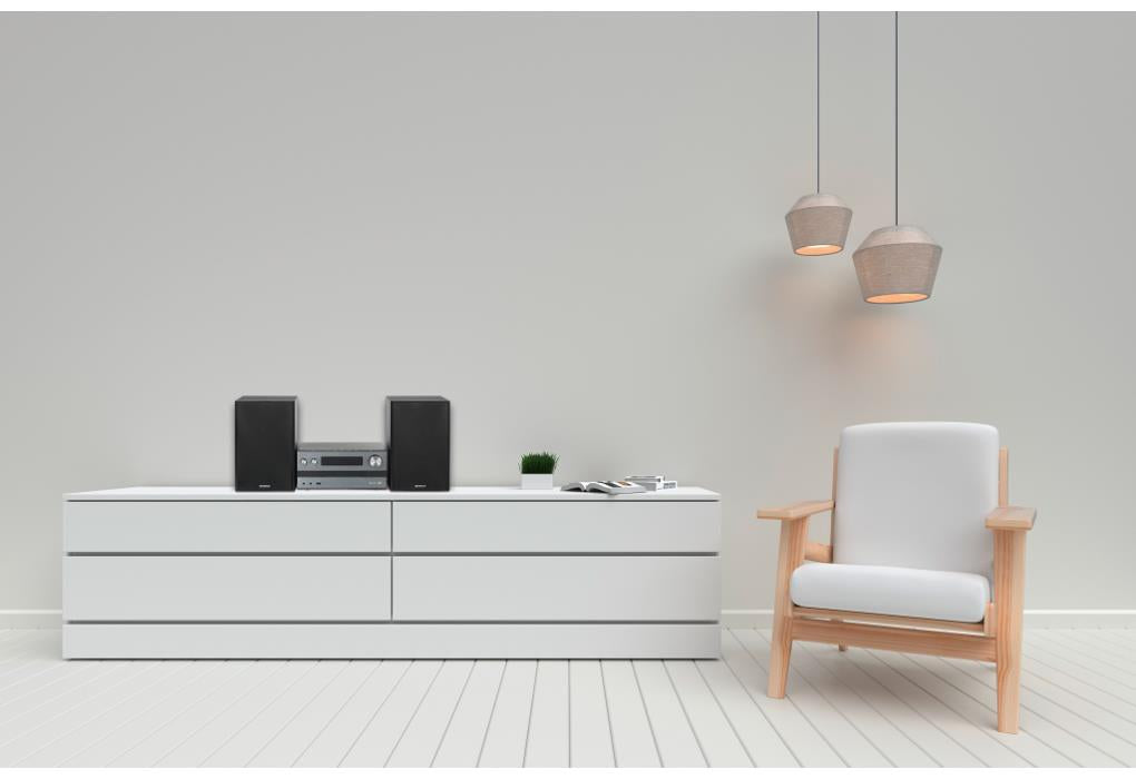 Kenwood M-918DAB-H Minianlæg m. Bluetooth og DAB+ (Aluminium)