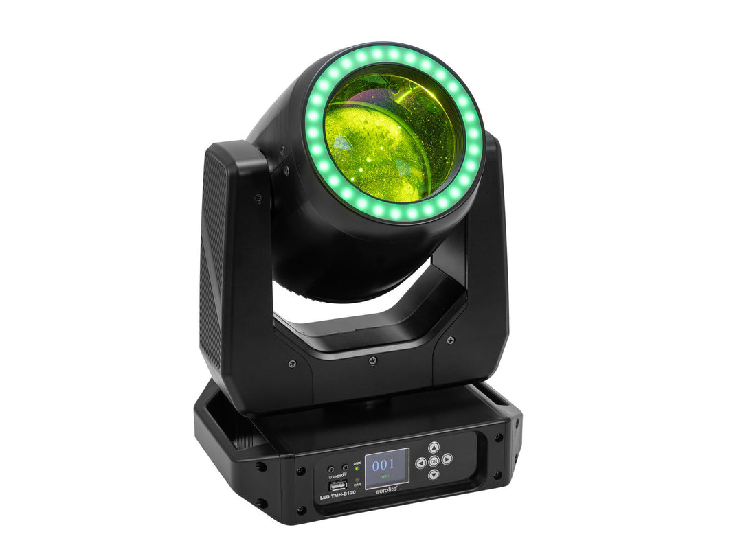 EUROLITE Set 2x LED TMH-B120 Hypno Moving-Head Beam + Flightcase with wheels