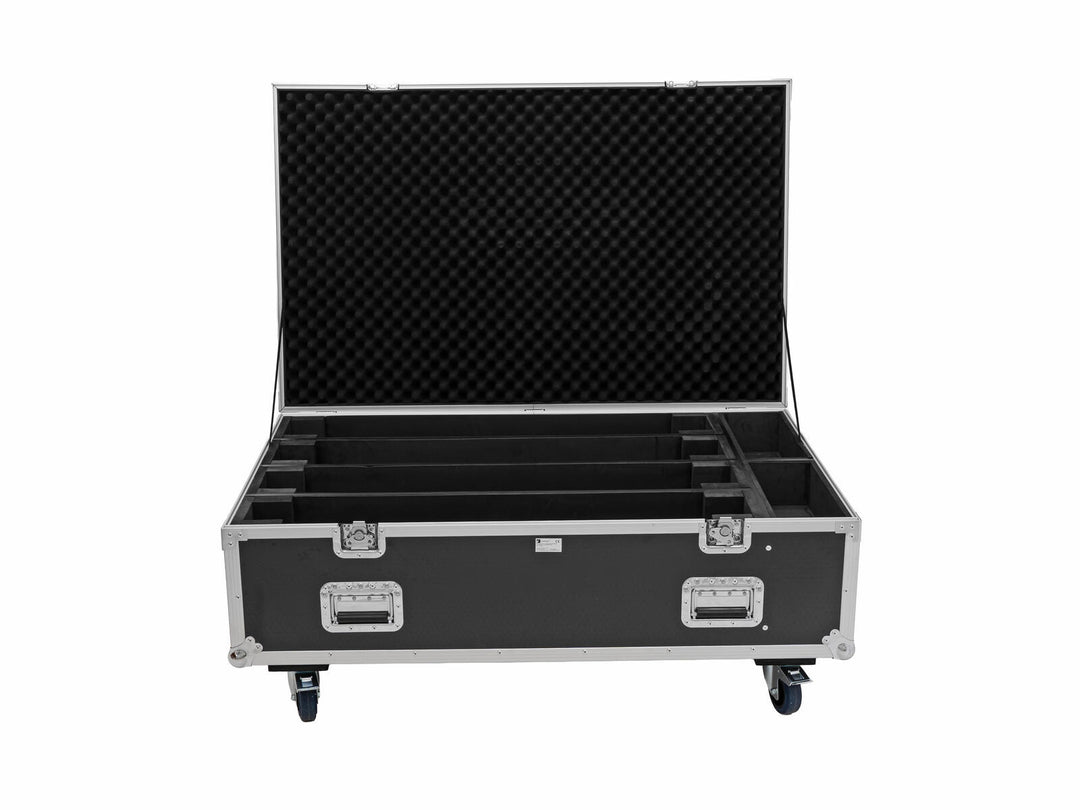 ROADINGER Flightcase PRO 4x LED BAR-8 SWING with wheels