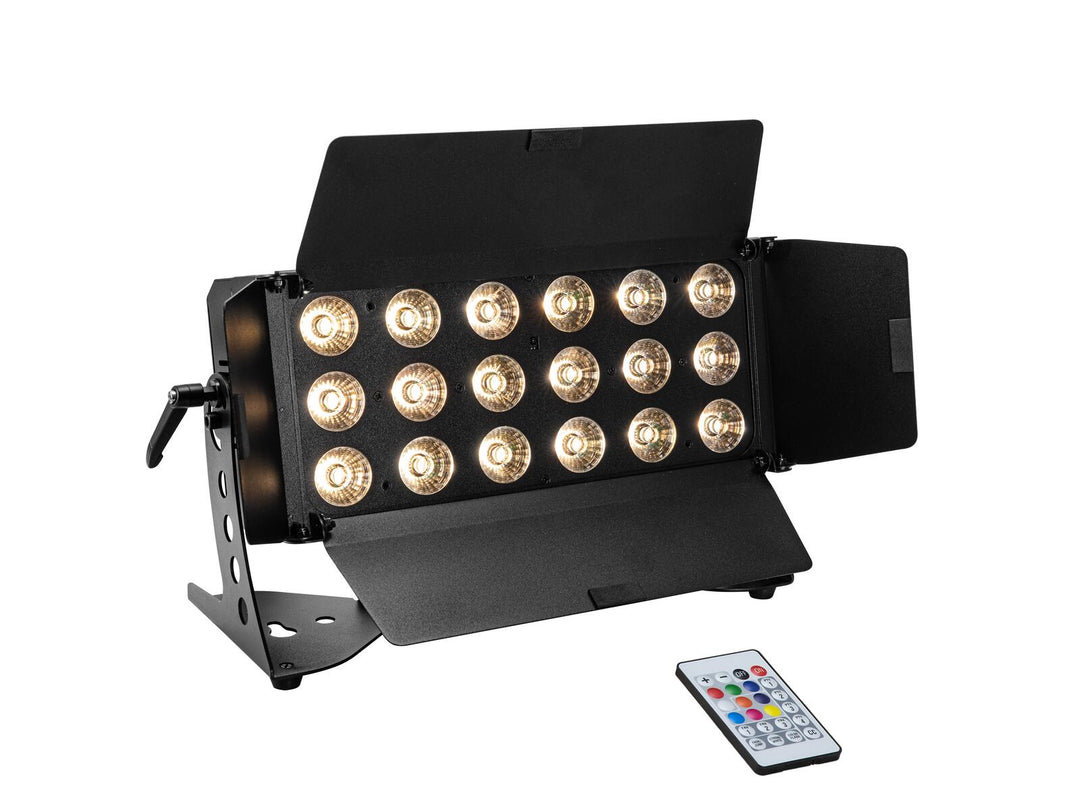 EUROLITE Set 2x LED CLS-18 QCL RGB/WW 18x7W + Flightcase