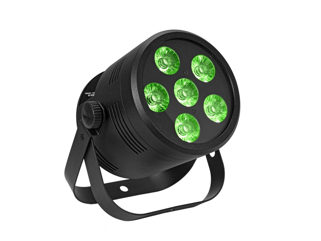 EUROLITE Set 4x LED Silent Par 6 QCL Floor bk + Soft Bag