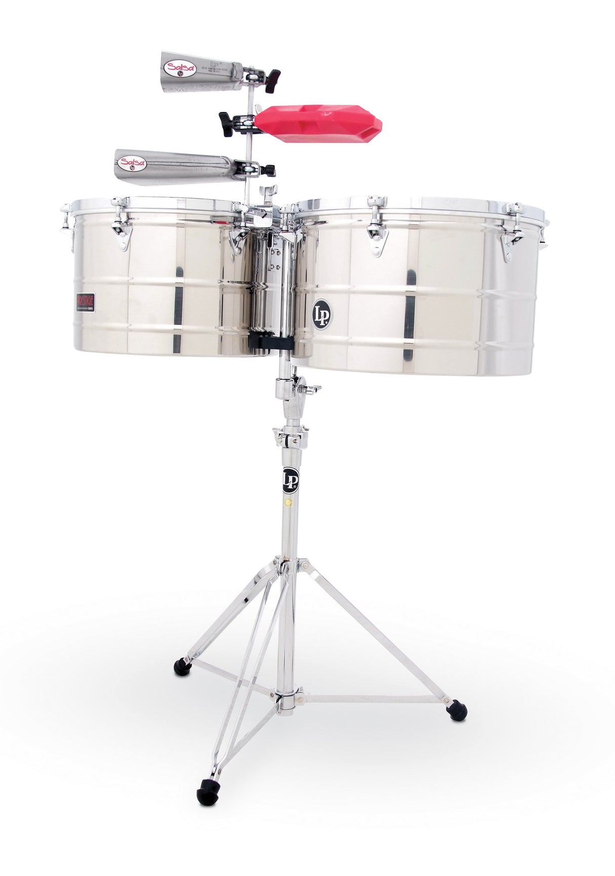 Latin Percussion Timbales Prestige Thunder Timbs - Stainless Steel (LP1516-S)
