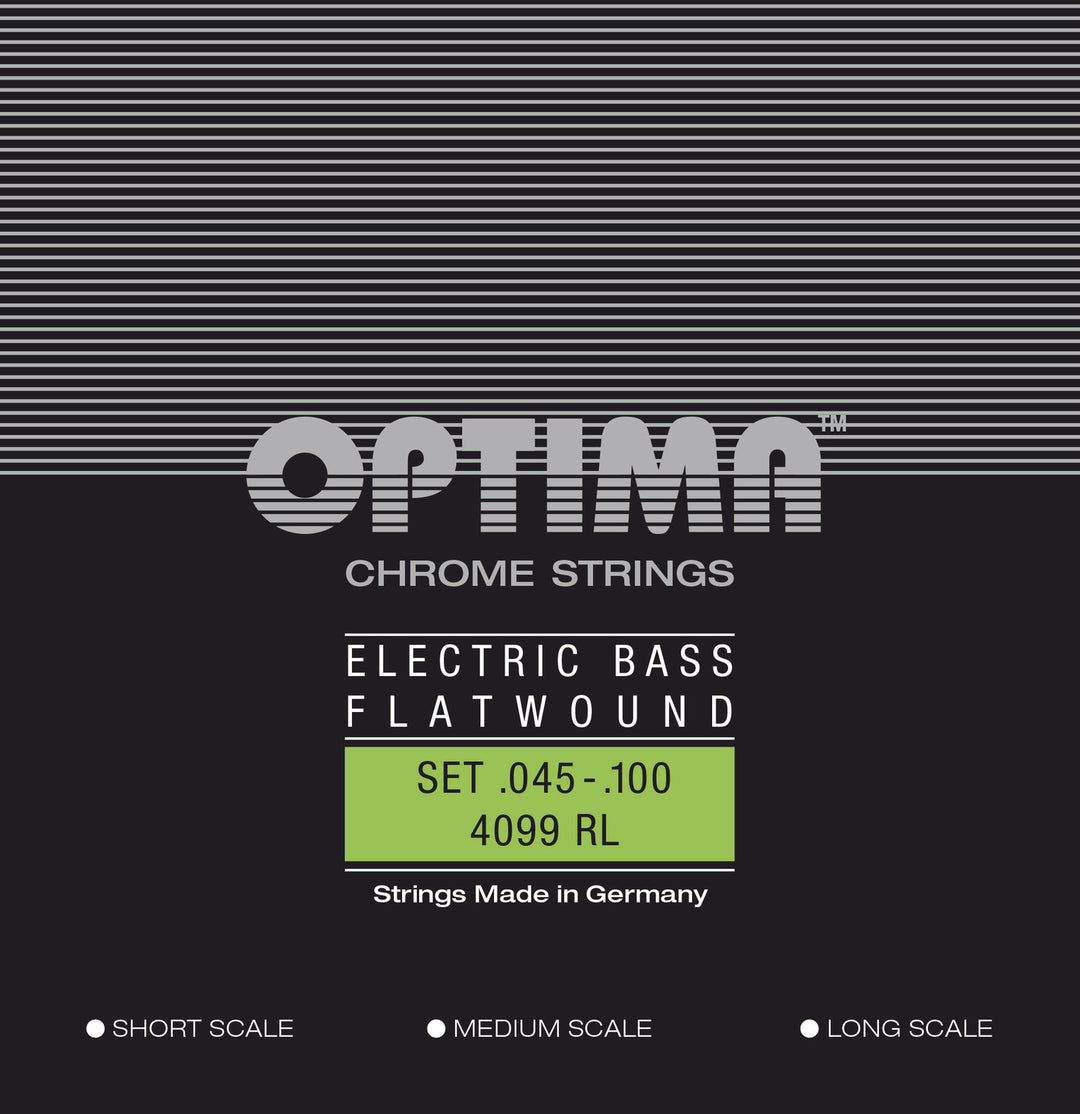 Optima E-Bass Strings Chrome Strings Flat Wound medium scale - Set (4099M)