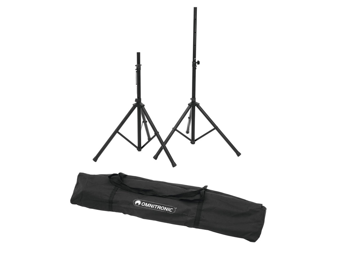 EUROLITE Set AKKU 2x Flat light 3 bk + Bar-6 + Stands
