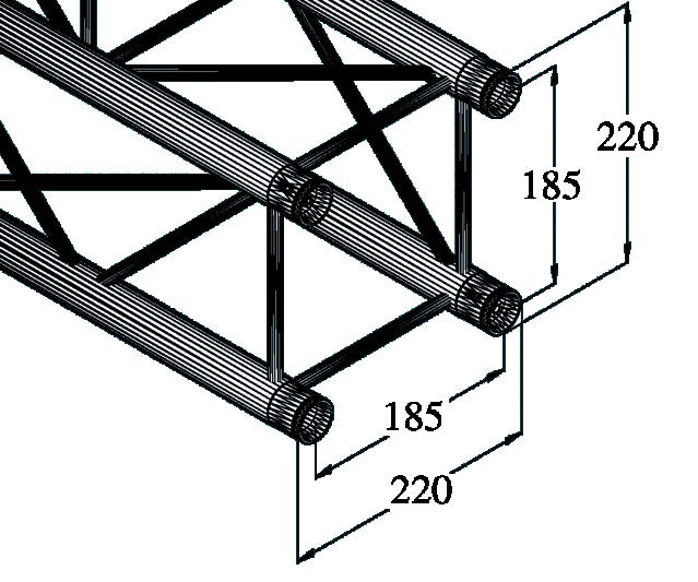 Alutruss DECOLOCK DQ4-1500 Firkantet Truss (1,5m)