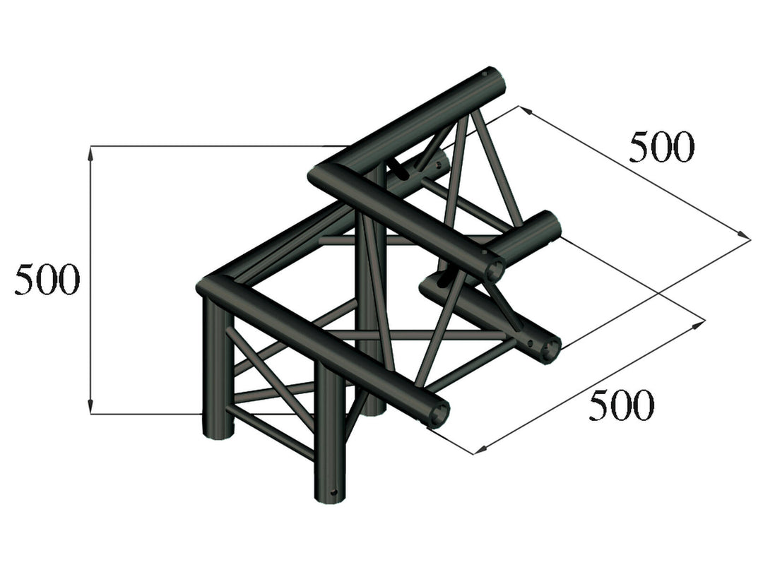 ALUTRUSS TRILOCK S-PAL-32 3-way Corner /\ left